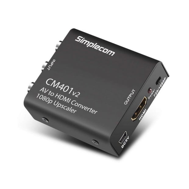 CM401v2 Composite AV CVBS 3RCA to HDMI Video Converter 1080p Upscaler