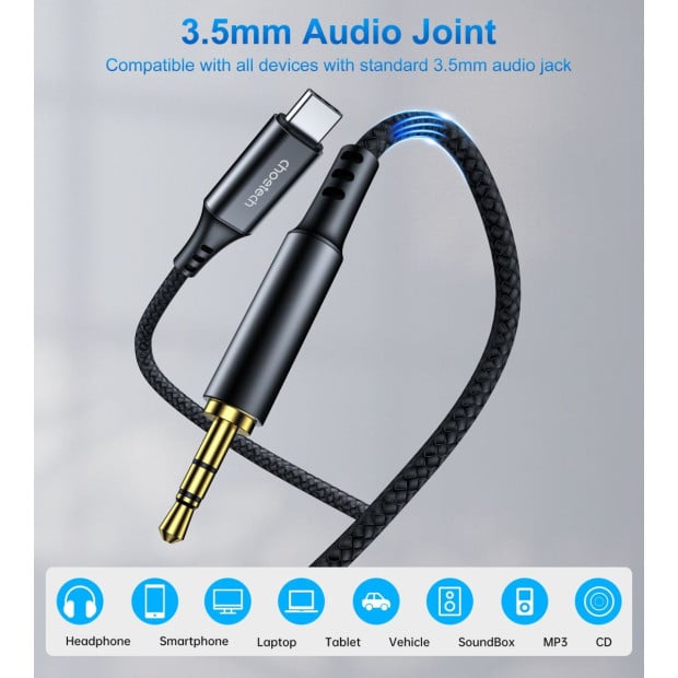 Choetech Aux008 Type-C To 3.5mm Audio Cable 2m Image 4