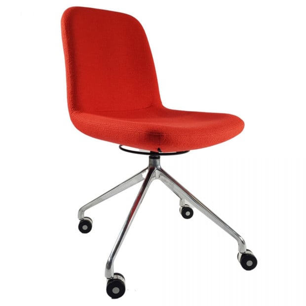 ASPEN Red Fabric Visitor Reception Chair