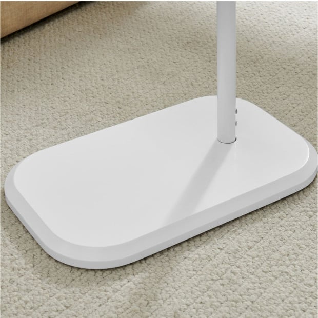 Deanna Side Table In White And Light Oak Image 4
