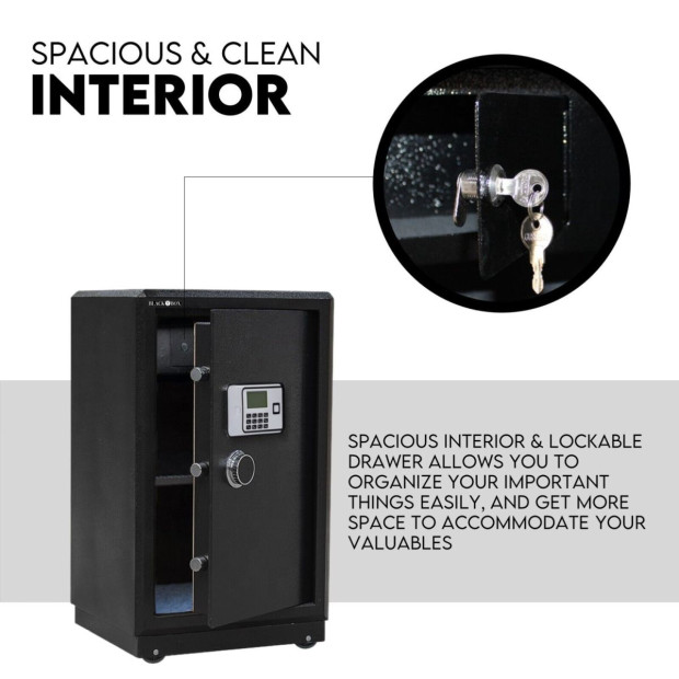Digital Safe Safety Box Security Code Lock Fire Proof Heavy Duty 80L Image 2
