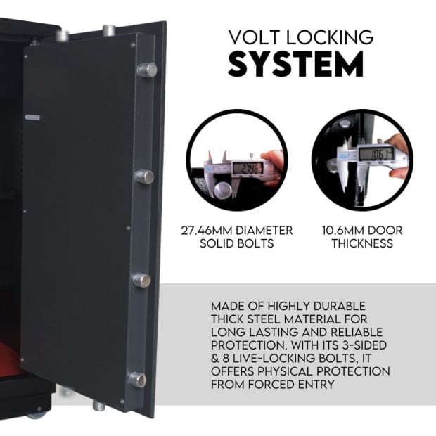 Electronic Digital Safe Box Fire Proof Key Lock Security 118L Image 3