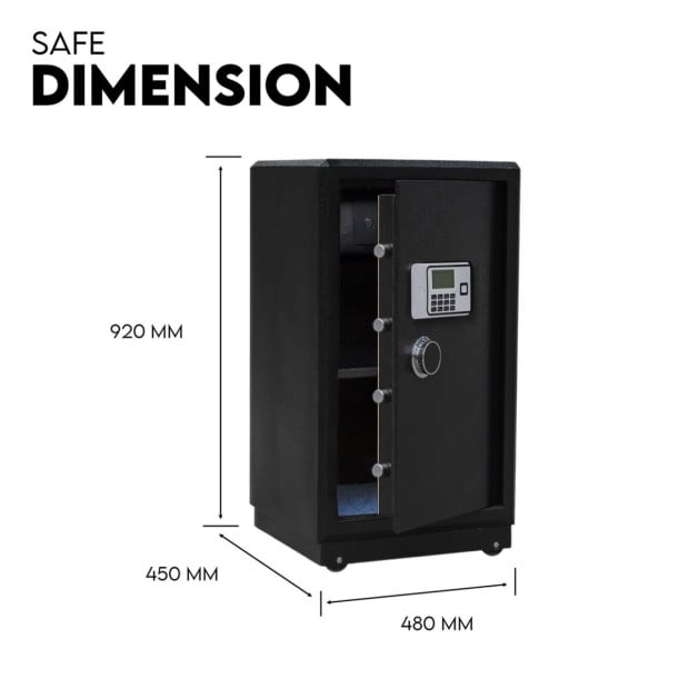 Electronic Digital Safe Box Fire Proof Key Lock Security 118L Image 7