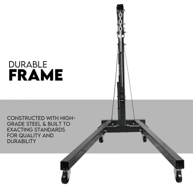 2 Ton Hydraulic Engine Crane Folding Hoist Stand Garage Workshop Image 6