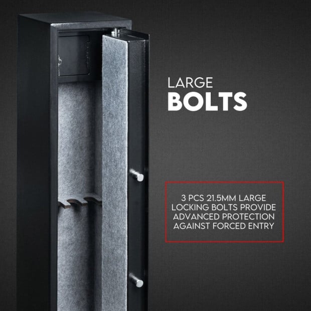 4 Rifle Gun Safe Iron Heavy Duty Firearm Security Digital Lockbox Image 4