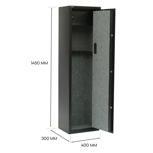 8 Gun Safe Firearm Rifle Storage Lock Box Steel Cabinet HD Locker Image 3