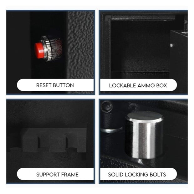 8 Gun Safe Firearm Rifle Storage Lock Box Steel Cabinet HD Locker Image 6
