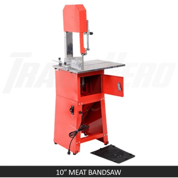 Meat Cutting Band Saw 10 Meat Mincer Bandsaw Sausage Filler Slicer Image 2