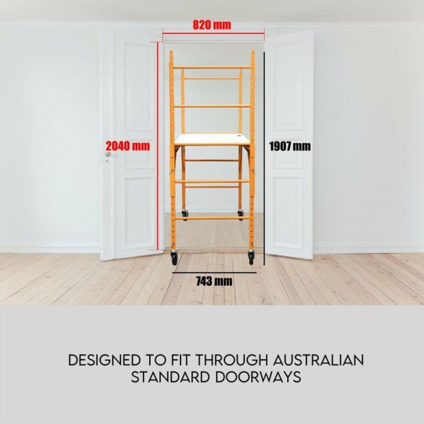 450kg Mobile Ladder Scaffolding Platform Portable Ladder Image 4