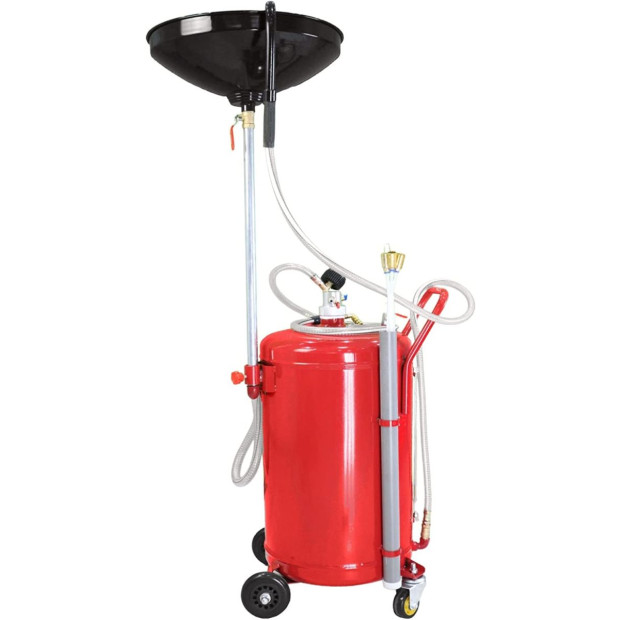 80L Waste Oil Drainer Pneumatic Fluid Collection With Extractor