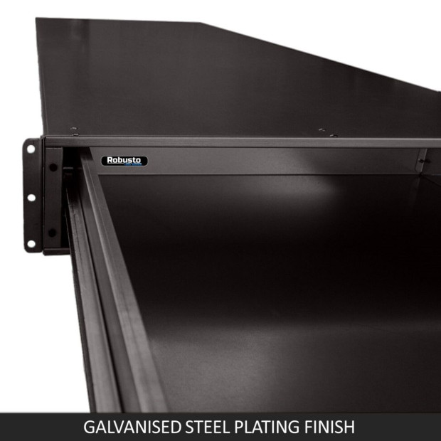 Under Tray Body Tool Box Trundle Drawer 1500 Long Ute Truck - Black Image 6