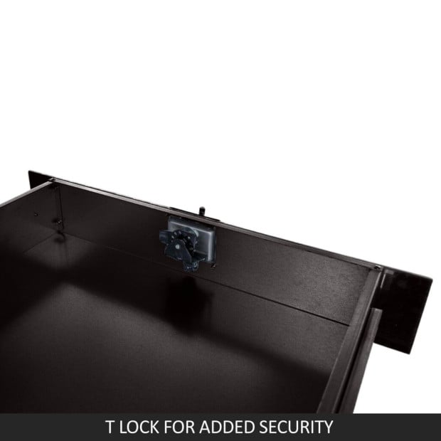 Under Tray Body Tool Box Trundle Drawer 1500 Long Ute Truck - Black Image 7