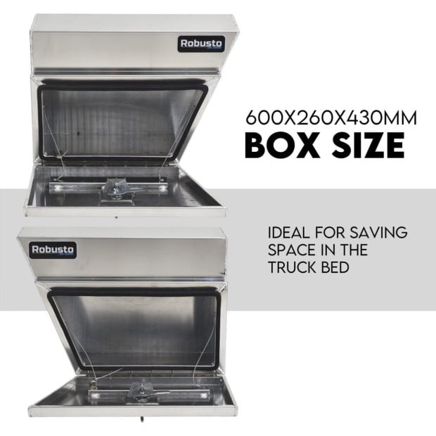 Under Tray Tool Box Underbody Pair Set 600mm Aluminium Image 3