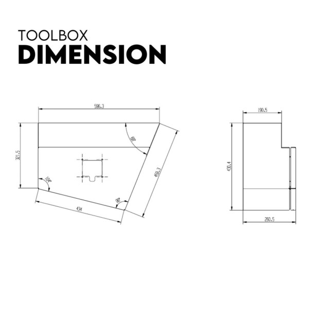 Under Tray Tool Box Underbody Pair Set 600mm Aluminium Image 7