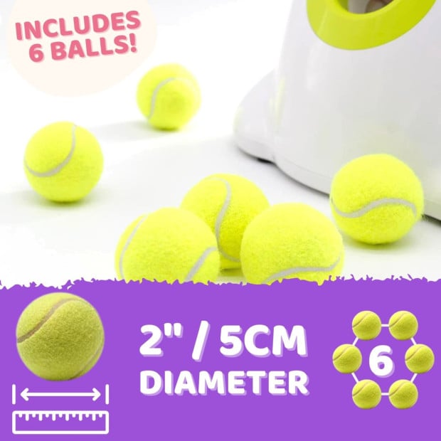 Automatic Ball Launcher Throwing Machine Dog Tennis Pet 6 Balls Image 4