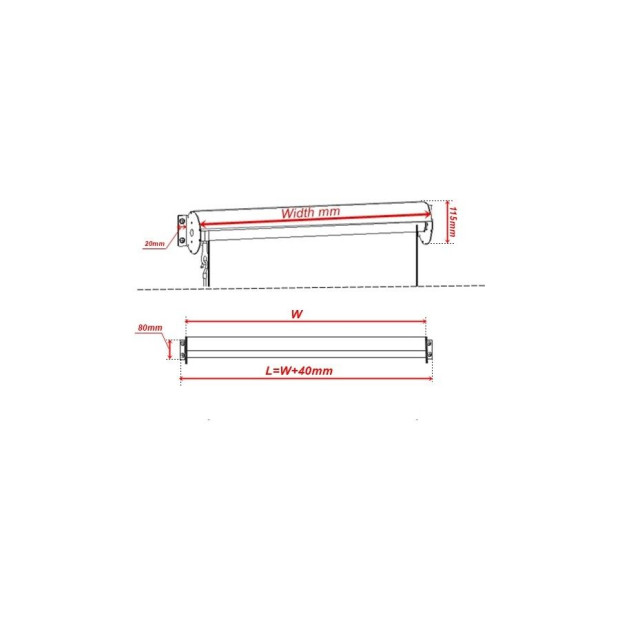 Outdoor Roller Blind Sun Screen Awning With Aluminium Hood 2000 Image 7
