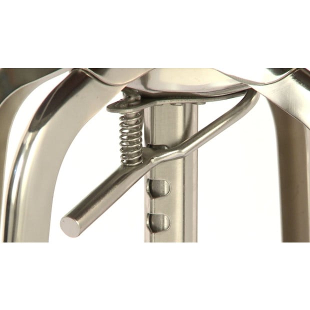 Industrial Wooden Height Adjustable Swivel Bar Stool - Nickel Black Image 4