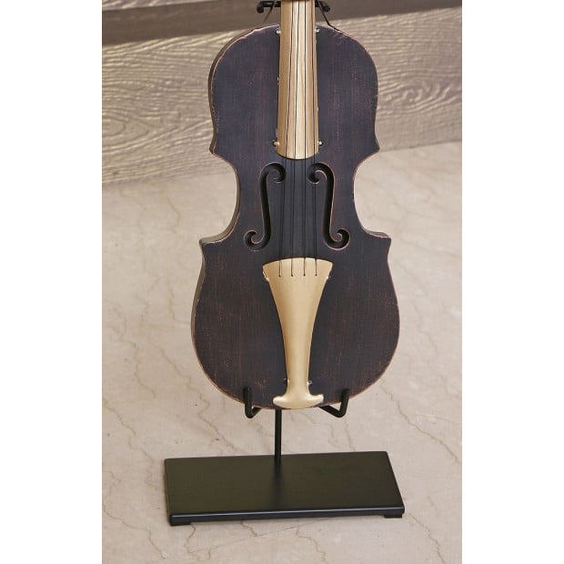 Violin Statue Display Ornament For Home Decor In Copper Finish Image 4