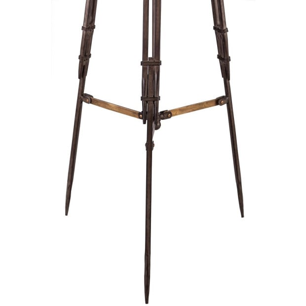 Tripod Candle Holder Floor Stand With Glass Globe Lamp Image 4