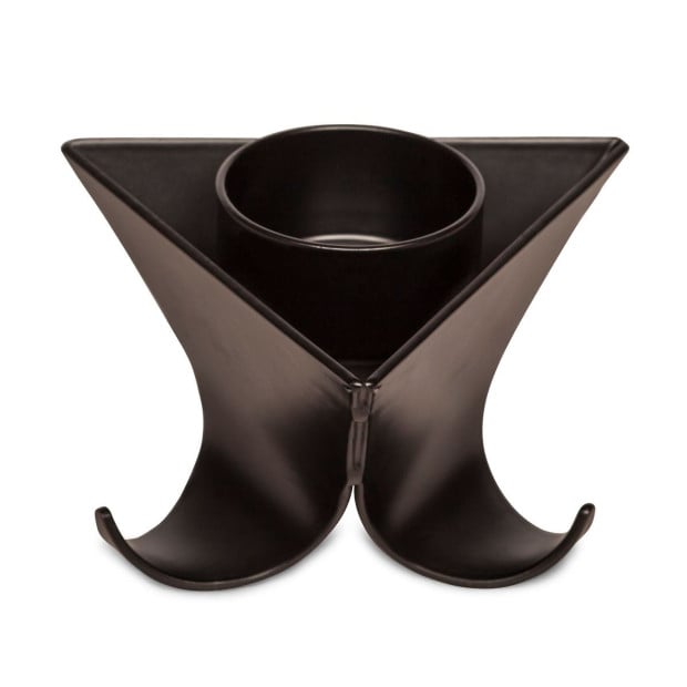 Small Decorative Black Metal Tea Light Candle Holders In Set Of 3 Image 3