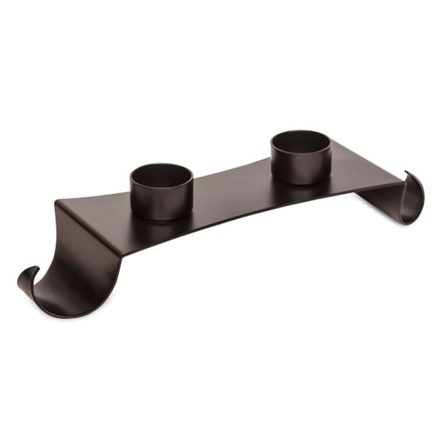 Decorative Black Metal Tea Light Candle Holder Stand Image 4