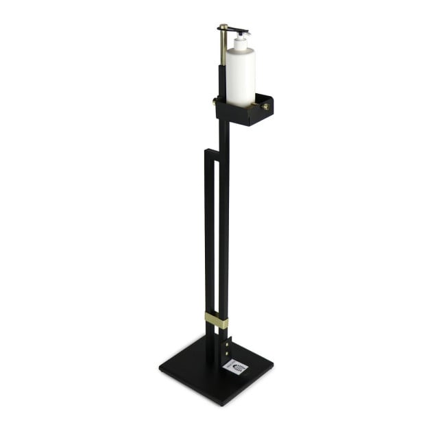 Lirash Touch Free Hand Sanitiser Dispenser Station Foot Operated Black Image 3