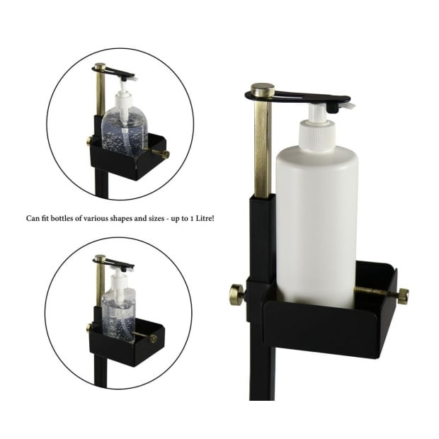 Lirash Touch Free Hand Sanitiser Dispenser Station Foot Operated Black Image 6