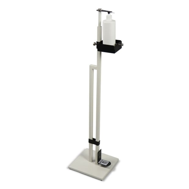Lirash Touch Free Hand Sanitiser Dispenser Stand Foot Operated White Image 3
