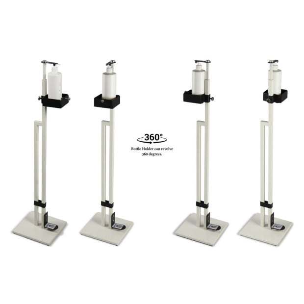 Lirash Touch Free Hand Sanitiser Dispenser Stand Foot Operated White Image 5