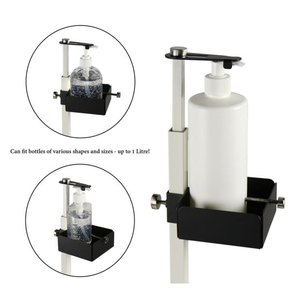 Lirash Touch Free Hand Sanitiser Dispenser Stand Foot Operated White Image 6
