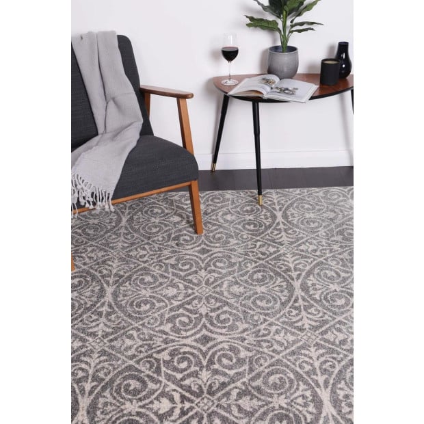 Delicate Katherine Grey Ivory Rug Image 2