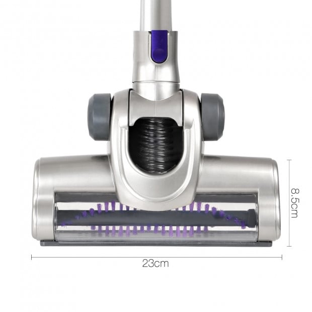 150W Cordless Rechargeable Vacuum Cleaner Stick - Purple & Grey Image 3