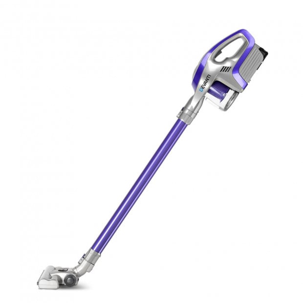 150W Cordless Rechargeable Vacuum Cleaner Stick - Purple & Grey Image 5