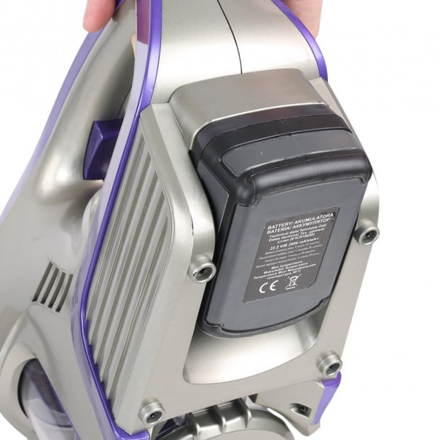 150W Cordless Rechargeable Vacuum Cleaner Stick - Purple & Grey Image 11