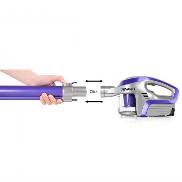 Cordless 150W Handstick Vacuum Cleaner - Purple and Grey Image 5