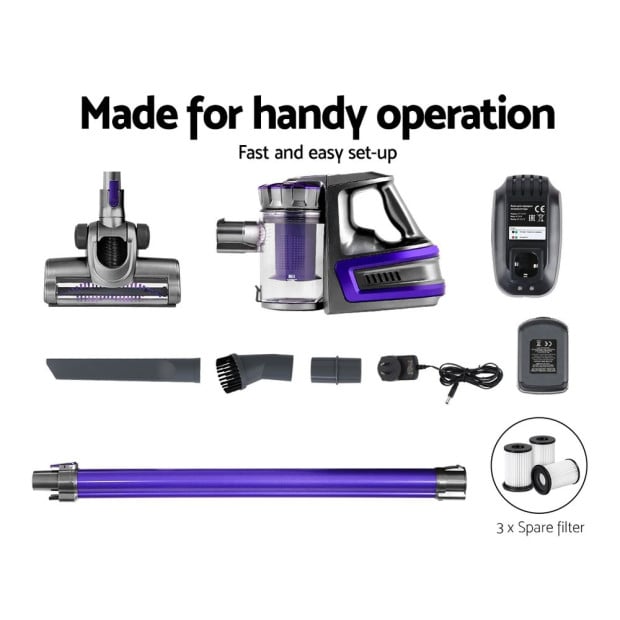Handheld Vacuum Cleaner Stick Cordless Car Vacuum 2-speed Hepa Filter Image 6