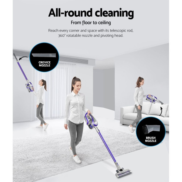 Stick Handheld Vacuum Cleaner Cordless Car Vacuum Cleaners 150W Blue Image 4