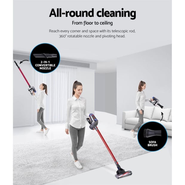 Handheld Vacuum Cleaner Stick Bagless Cordless150W Hepa Filter Image 7
