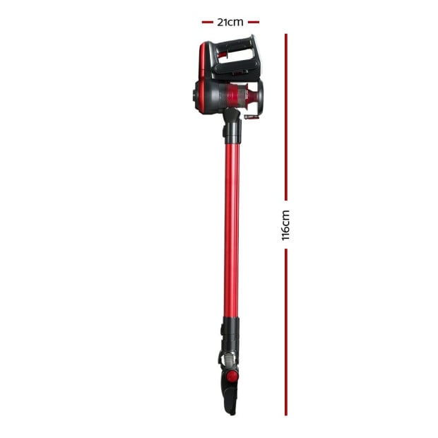 Handheld Vacuum Cleaner Cordless Stick 250W Brushless Motor Red Image 2