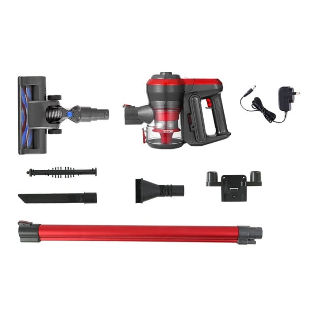 Handheld Vacuum Cleaner Cordless Stick 250W Brushless Motor Red Image 4