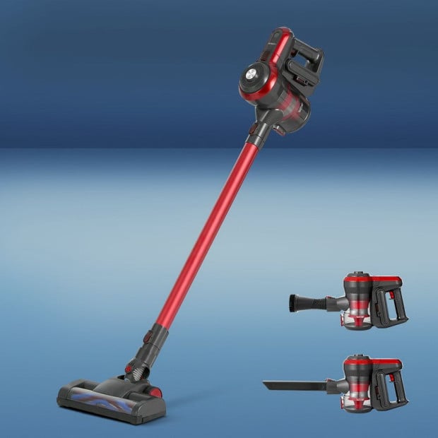 Handheld Vacuum Cleaner Cordless Stick 250W Brushless Motor Red Image 8