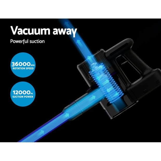 Handheld Vacuum Cleaner Cordless Bagless Stick Car Vac 2-speed Purple Image 6