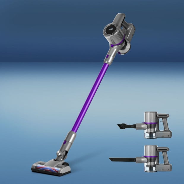 Handheld Vacuum Cleaner Cordless Bagless Stick Car Vac 2-speed Purple Image 8