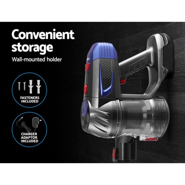 Handheld Vacuum Cleaner Cordless Stick Handstick 2-speed Headlight Red Image 5