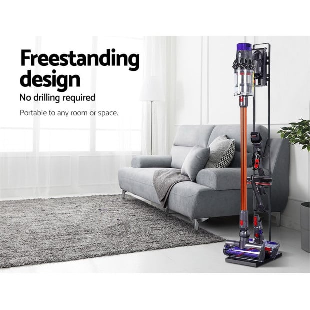 Freestanding Dyson Vacuum Stand Rack Holder V6 V7 V8 V10 V11 V12 Black Image 4