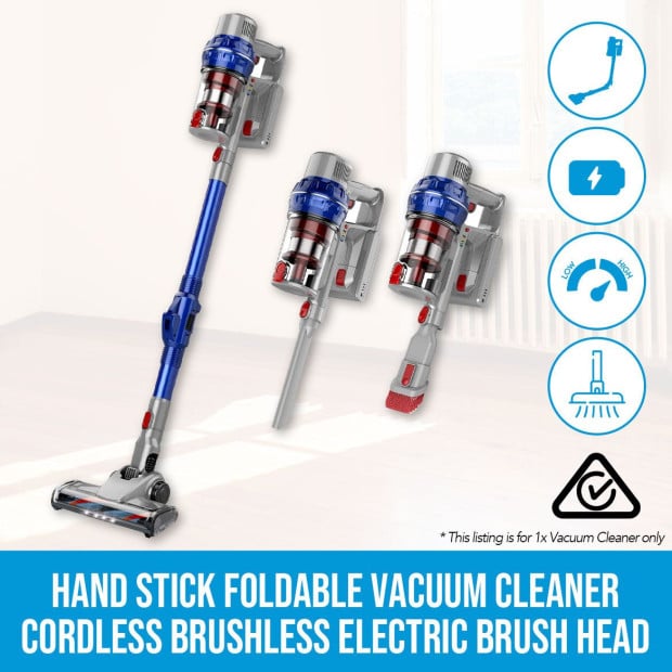 Hand Stick Foldable Vacuum Cleaner Cordless Handheld 22kpa Image 2