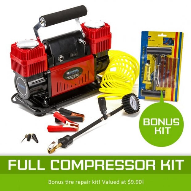 12V Air Compressor 300L/MIN - RED Image 7