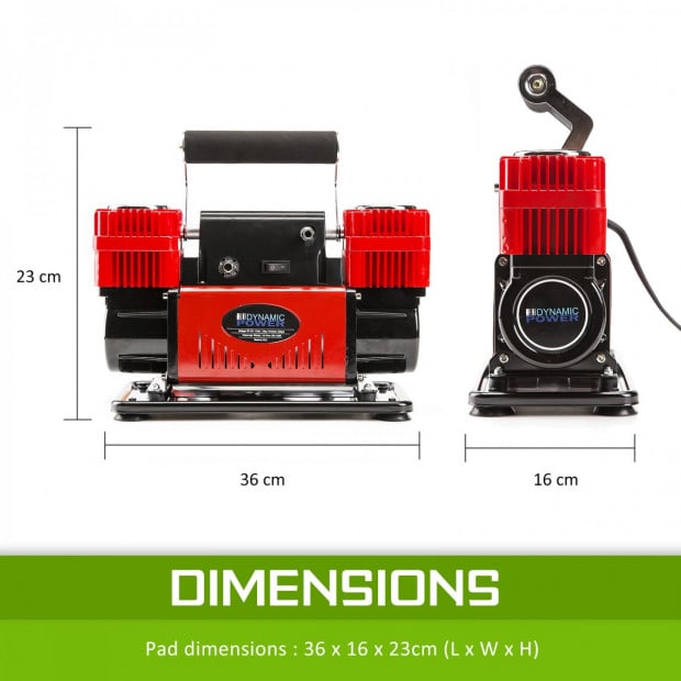 12V Air Compressor 300L/MIN - RED Image 9