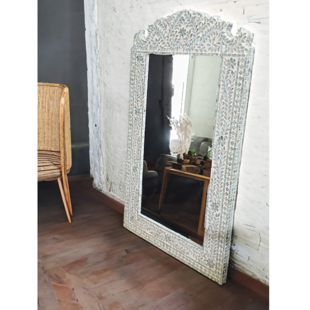 Mother Of Pearl Serene Reflection Wall Mirror 120cm Image 2