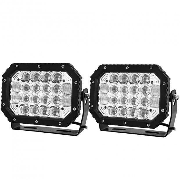 2X 7inch 5D LED Driving Light Bar Spot Flood Combo Boat Truck SUV